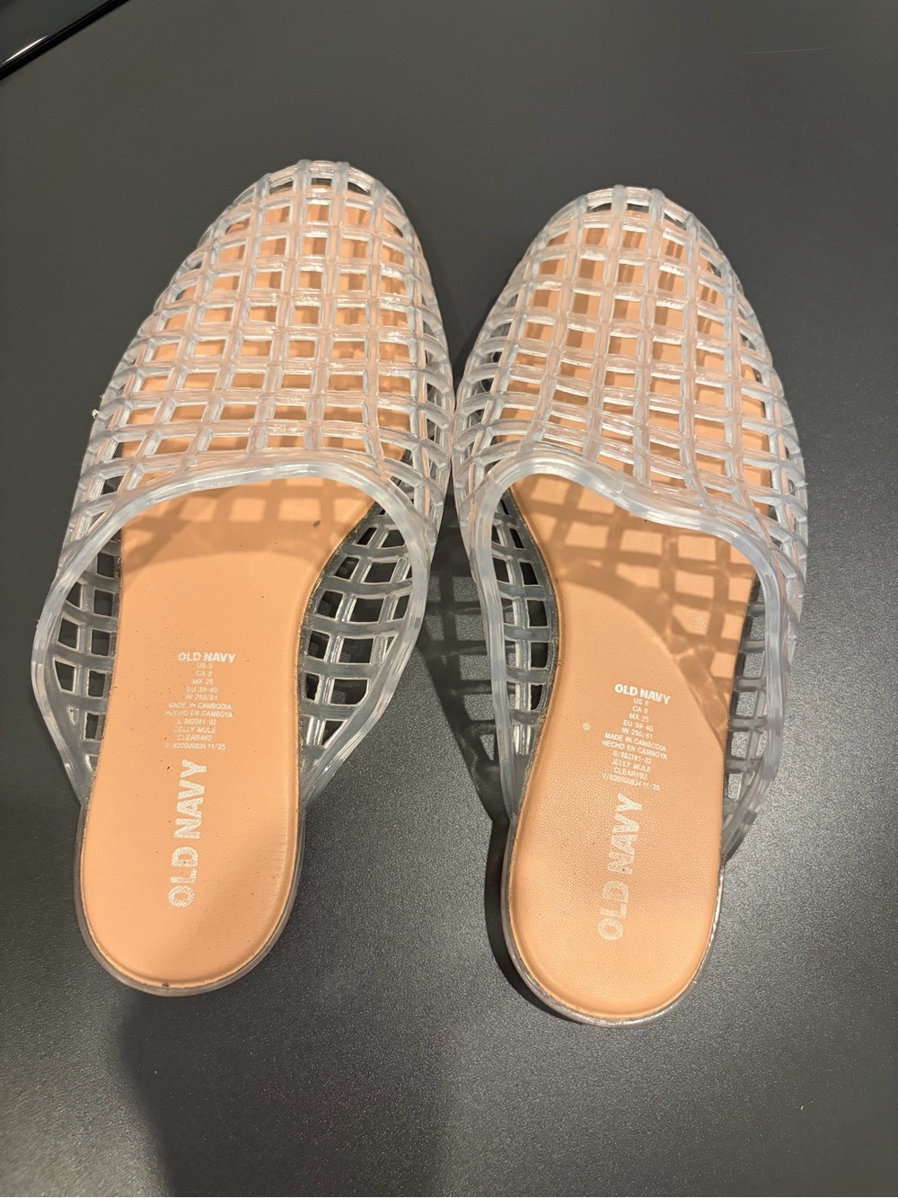 Old Navy Clear Jelly Flats -Size 8.5